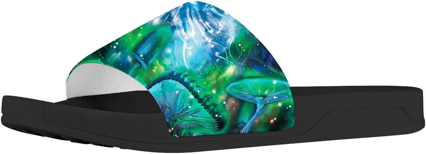 

Сланцы Forchrinse с леопардовым и гепардовым принтом для мужчин и женщин, нескользящие домашние и душевые тапочки, спортивные легкие сандалии, Neon Octopus Mushroom