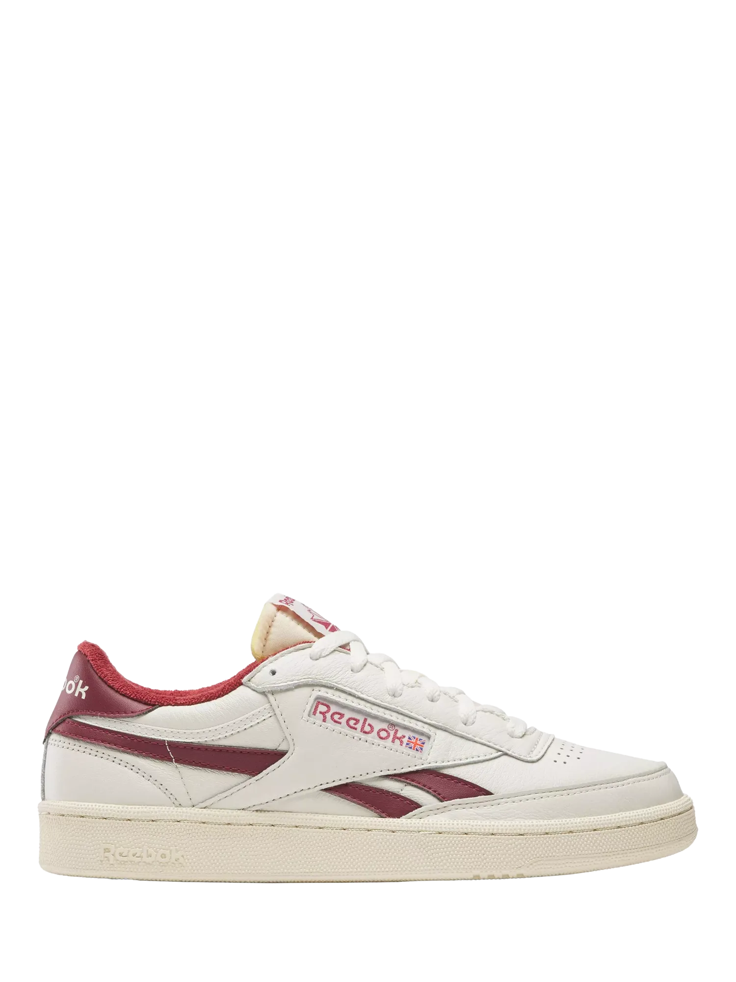 Винтажные кроссовки Club C Revenge на шнуровке, цвет мел/бордовый Reebok