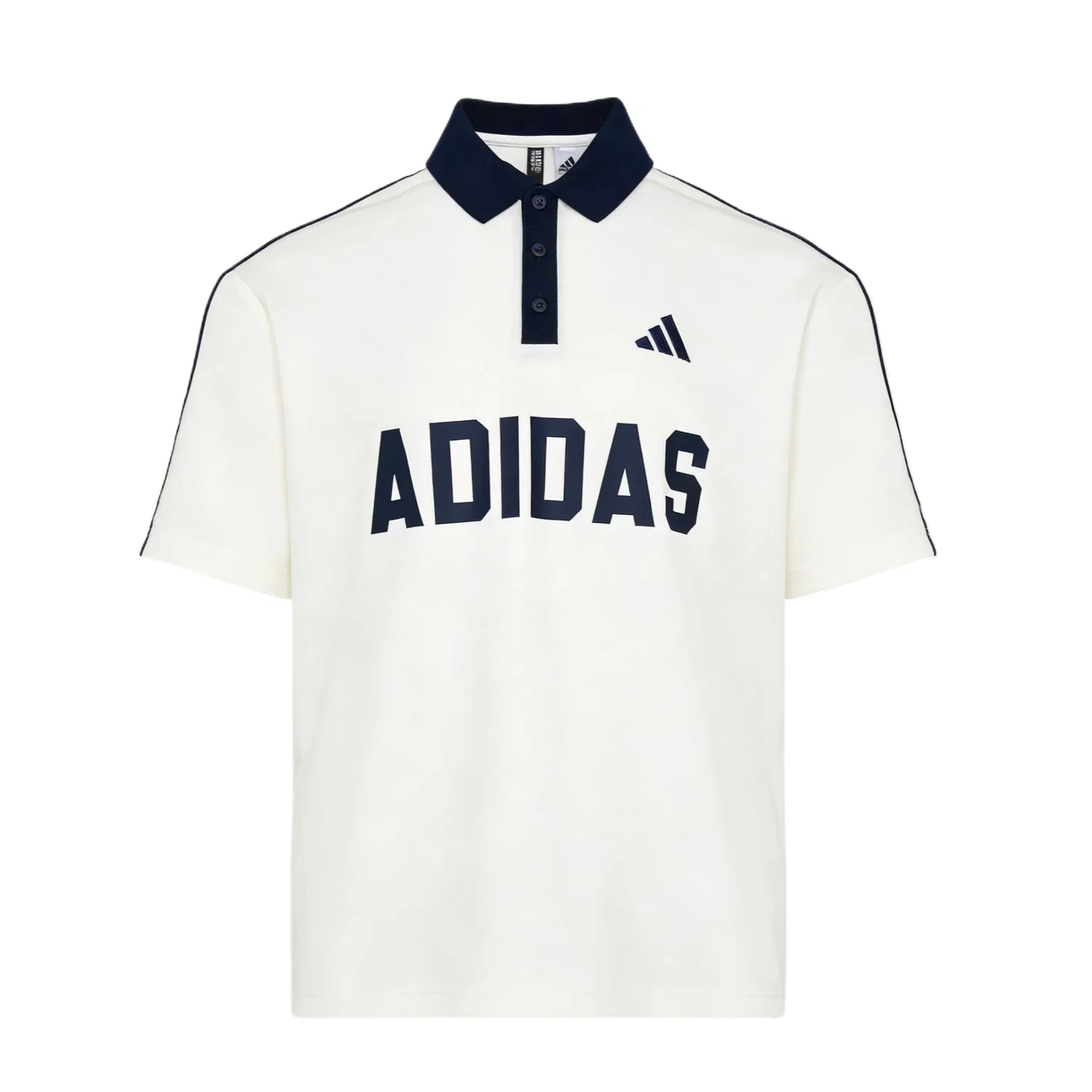 Поло унисекс Jade White с воротником-поло, прямой крой Adidas
