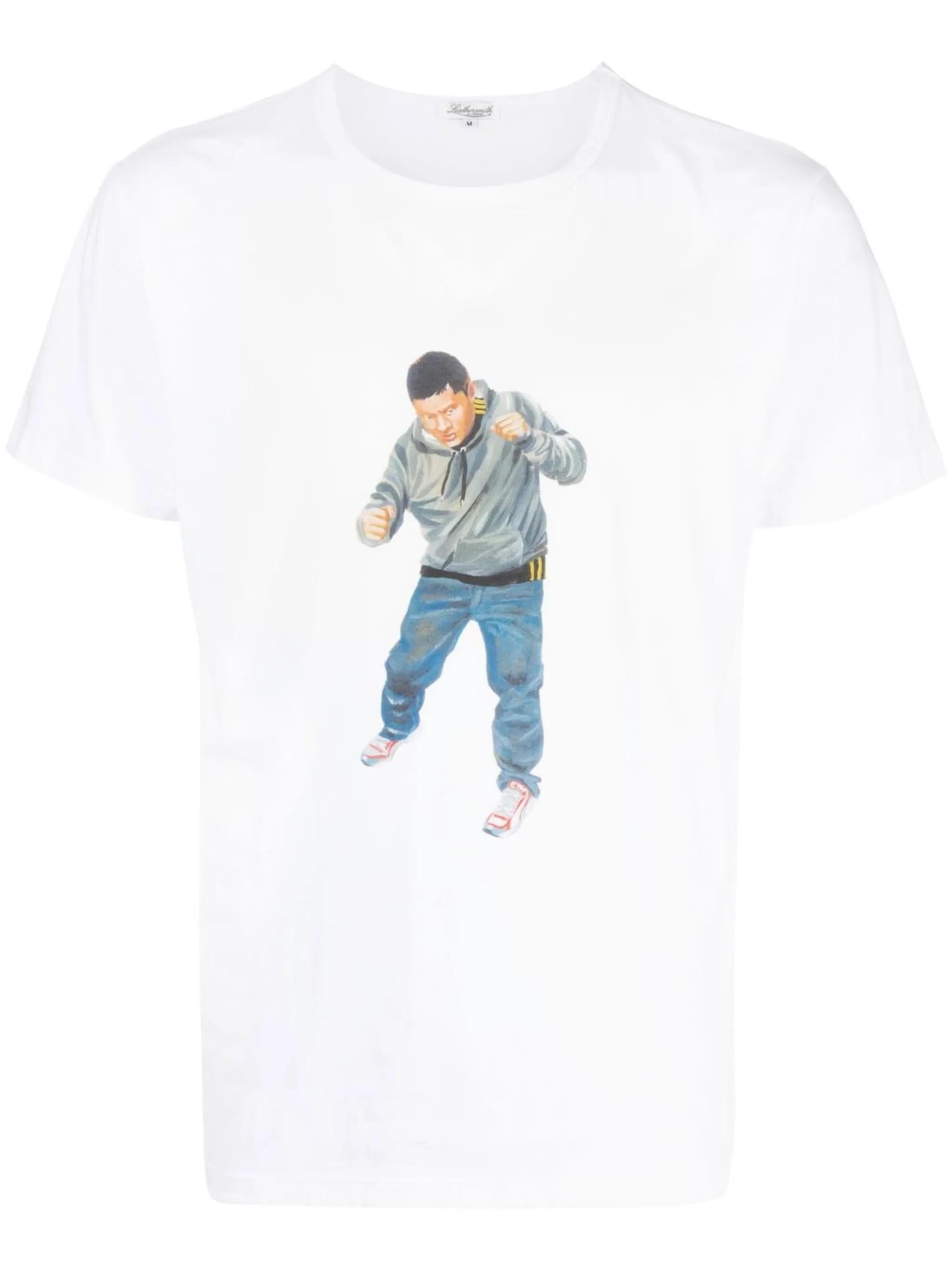 

Футболка с графичным принтом Leathersmith Of London, белый