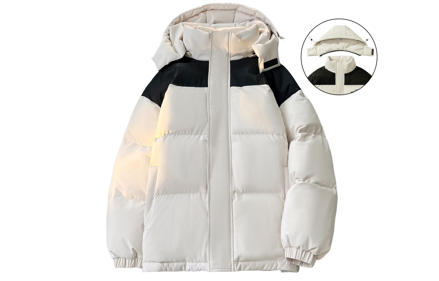 

WARRIOR Пуховик Huichao Riding The Wind Collection унисекс, Khaki Black [Hats & Caps Detachable]