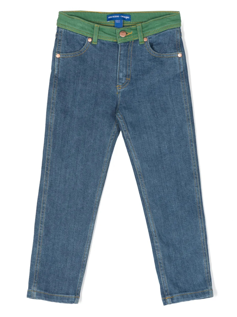 

Джинсы из коллаборации с Wrangler Mini Rodini, синий