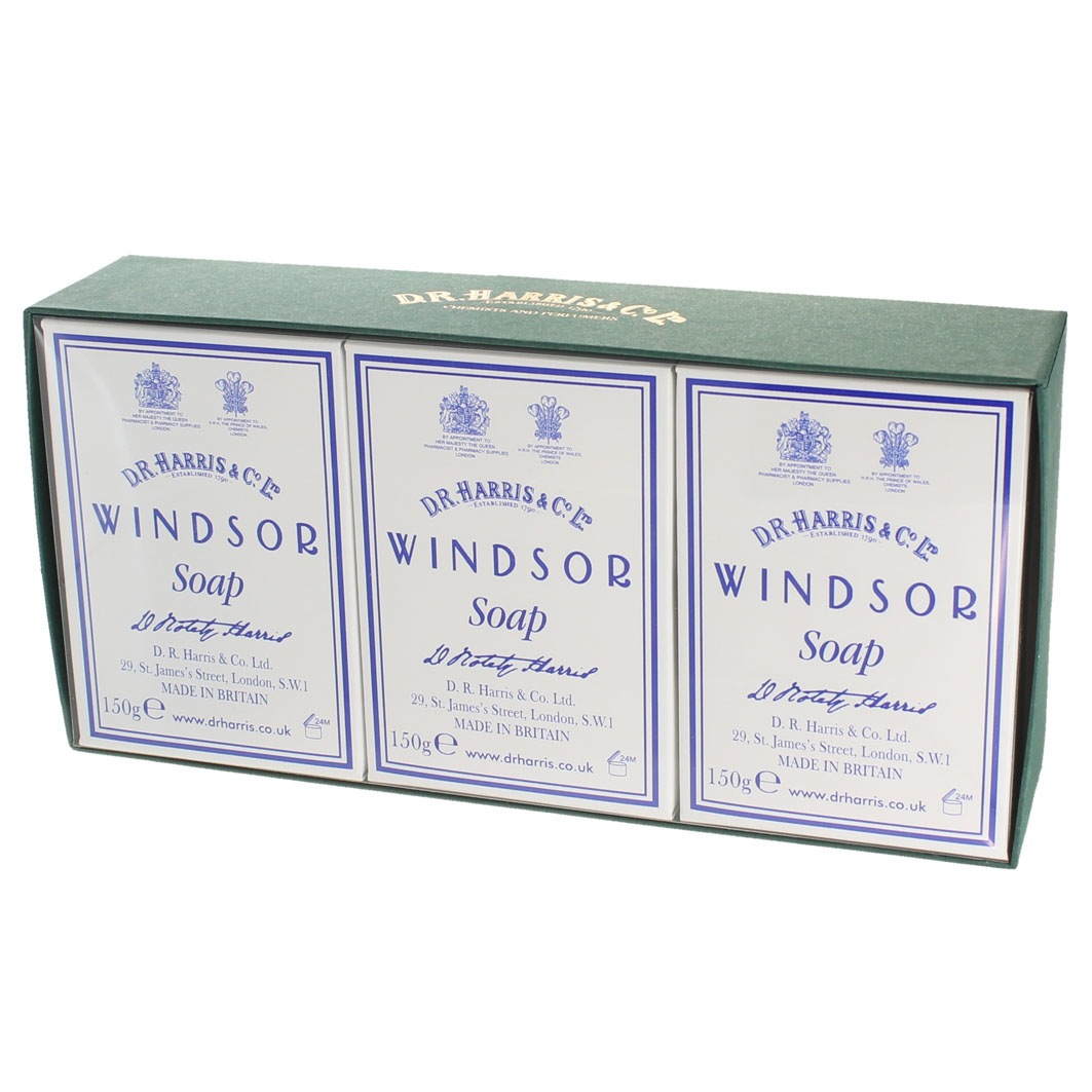 

Мыло для рук windsor bath soap box of 3 Dr Harris, вес 3x150 гр.