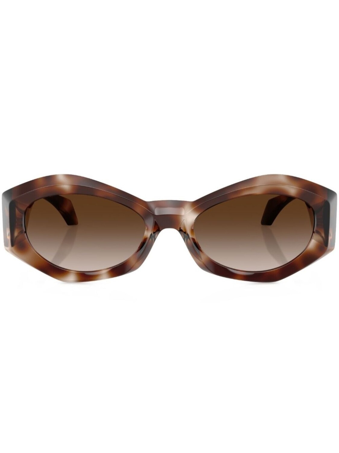 

Солнцезащитные очки в овальной оправе с декором Medusa Versace Eyewear, коричневый