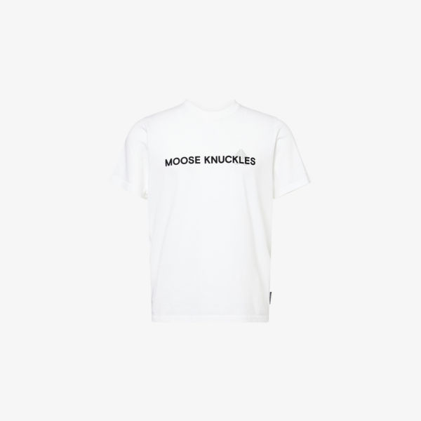 

Футболка Moose Knuckles Conway с круглым вырезом, молочный