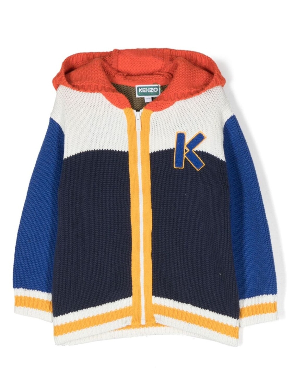 

Kenzo Kids кардиган на молнии с вышитым логотипом, синий