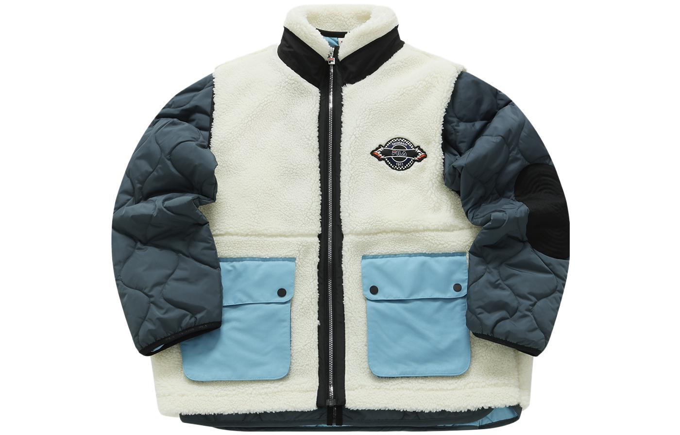 

FILA FUSION X FACETASM Мужская повседневная спортивная одежда Сырный белый и серый