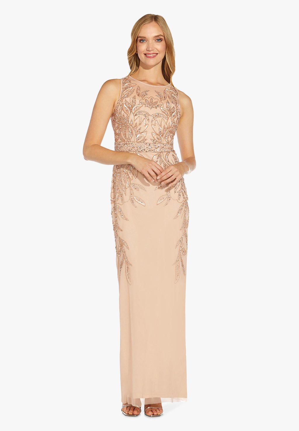 

Платье BEADED COLUMN LONG Adrianna Papell, цвет Roségold