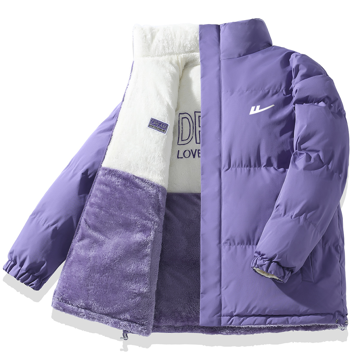 

Пуховик Unisex Stand Collar утепленный стеганый WARRIOR, aurora фиолетовый