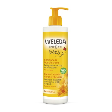 

Детский шампунь и крем для душа с календулой Weleda