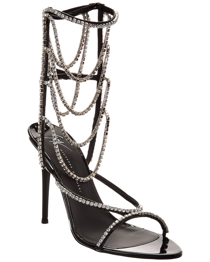 Виниловые сандалии Giuseppe Zanotti Cristelle 105, черный