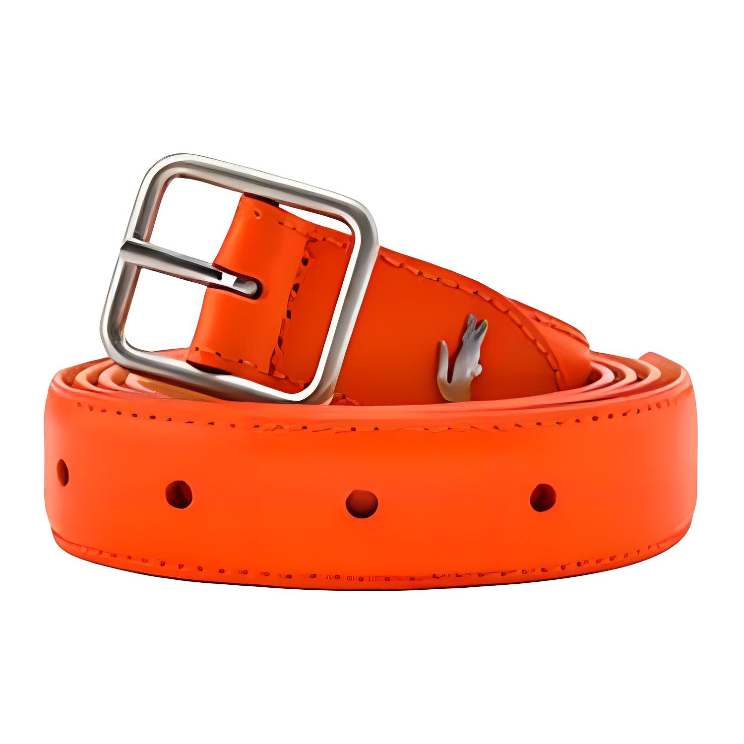 

LACOSTE Кожаный женский ремень оранжевый шириной 3 см, Orange