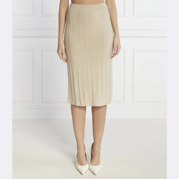 

Шерстяная юбка Max Mara, бежевый