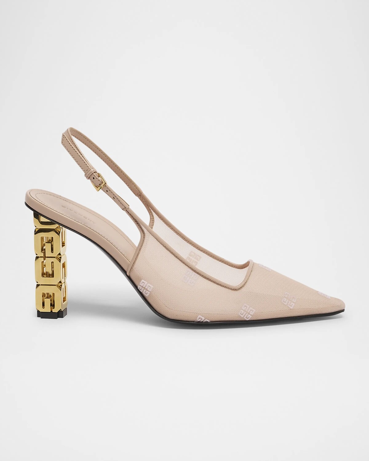 Туфли G Cube с сетчатой пяткой на пятке Givenchy, цвет Nude