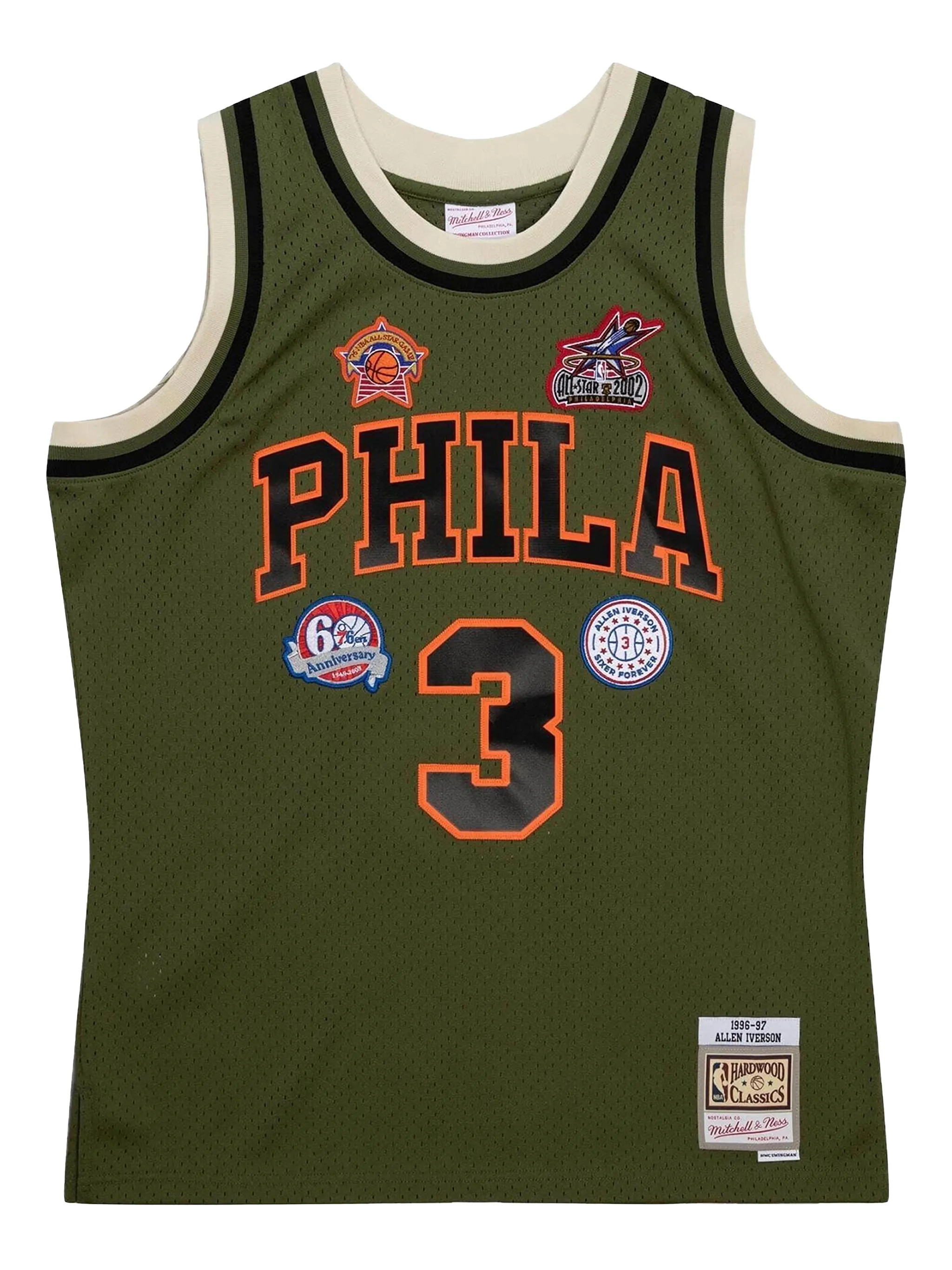 

Топ Philadelphia 76ers Flight Swingman 1996 Allen Iverson Mitchell & Ness, зеленый