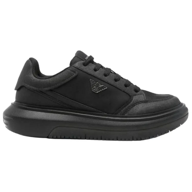 EMPORIO ARMANI Мужские черные кеды Low top Casual — фото 3