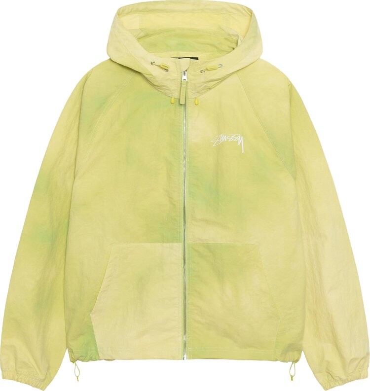 

Худи Stussy Beach Shell Wave Dye Zip 'Lime', зеленый