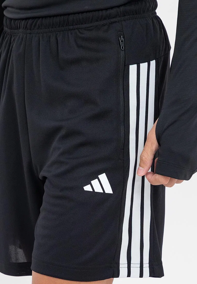 Тренировочные шорты, 18 см, с тремя полосками, Workout Essentials Base, Adidas, белый/черный — фото 4
