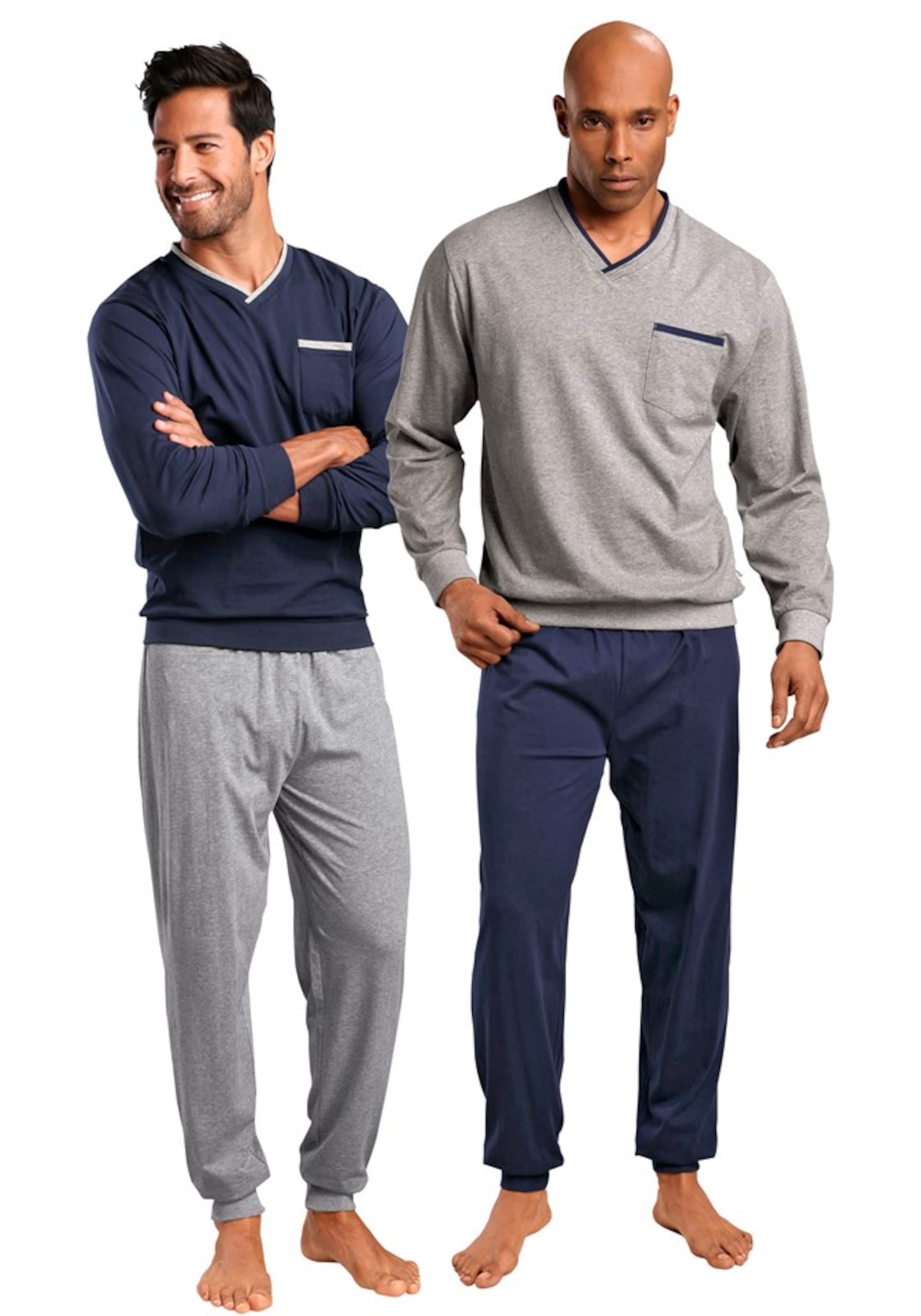 

LE JOGGER Пижама длинная в цвете Marine Blue, Grey