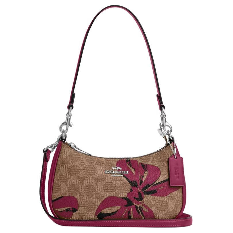 

Сумка через плечо teri coated canvas, маленькая женская сумка tan COACH, Set (Bag+Dust Bag)