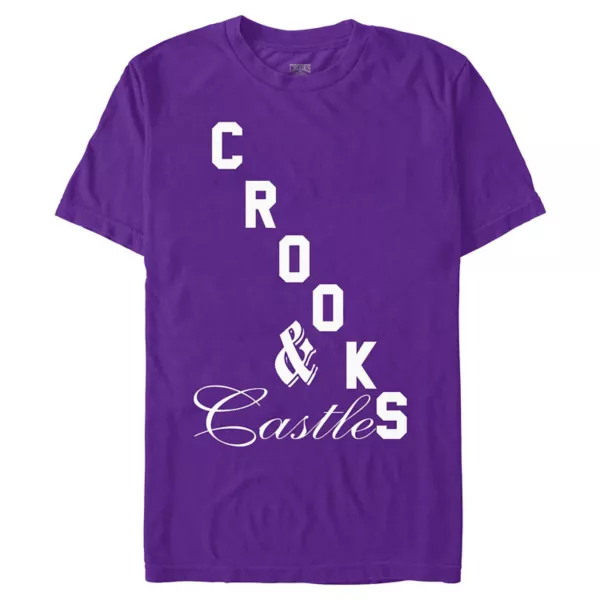 

Мужская футболка Crooks and Castle с графическим логотипом в смешанном шрифте Licensed Character, фиолетовый