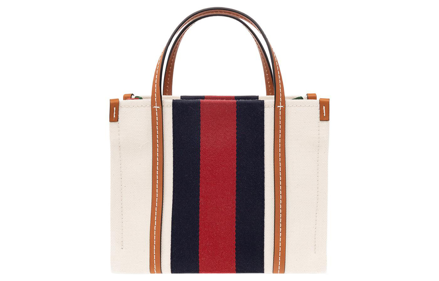 GUCCI Хлопковая сумка-тоут с кантом из кожи — фото 3