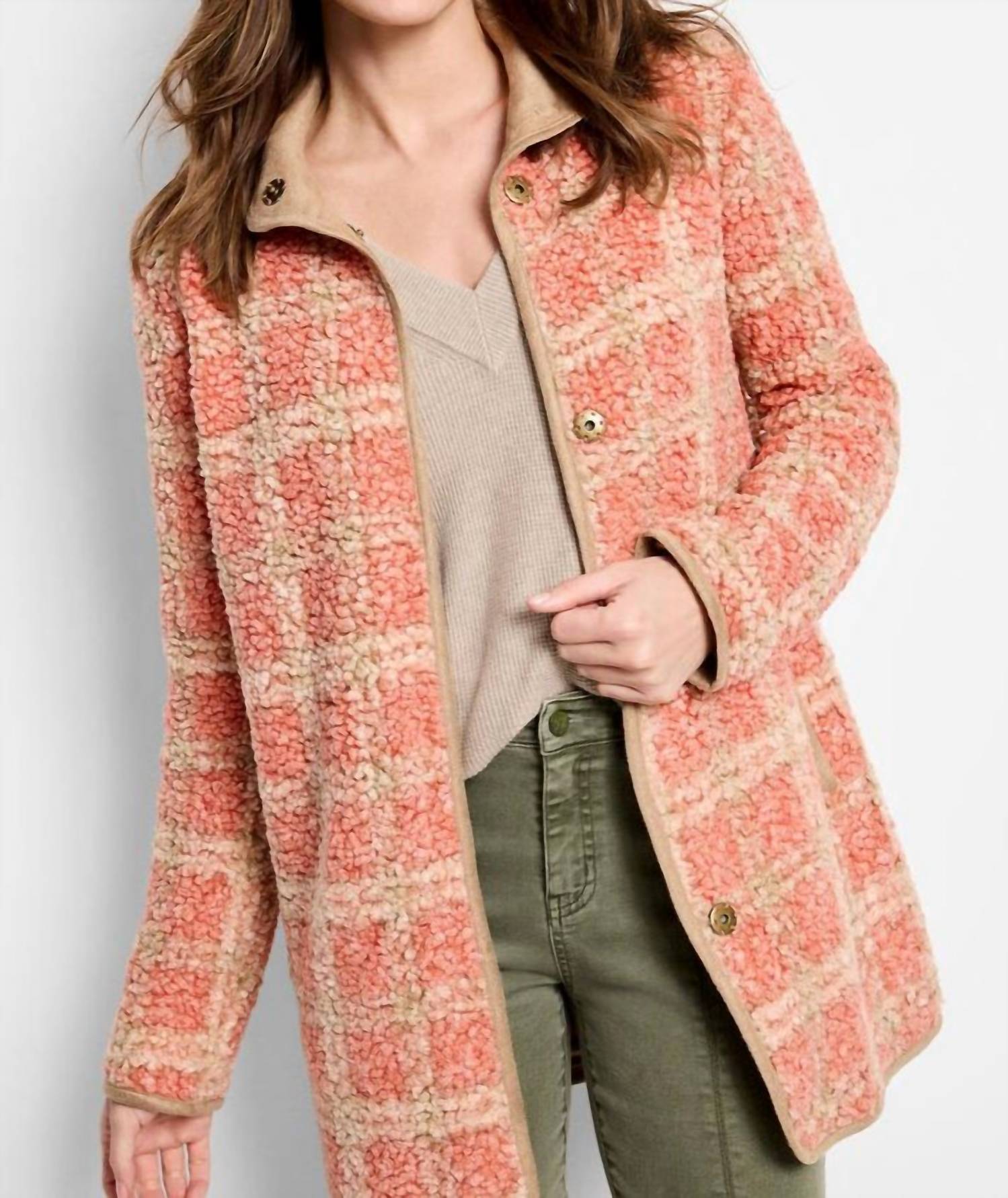 

Куртка Sunset Sherpa в розовом цвете Multi Nic + Zoe