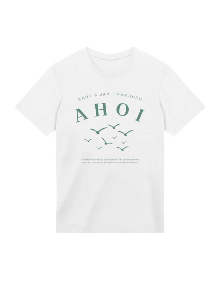 

Футболка Ahoy Seagull Кнут и Ян в белом цвете F4NT4STIC
