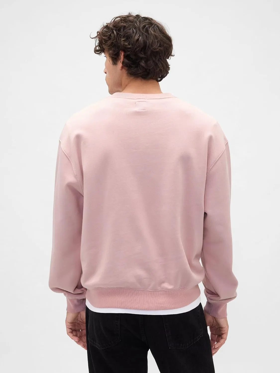 Толстовка GAP Men's Logo Crewneck Fleece, розовый — фото 2