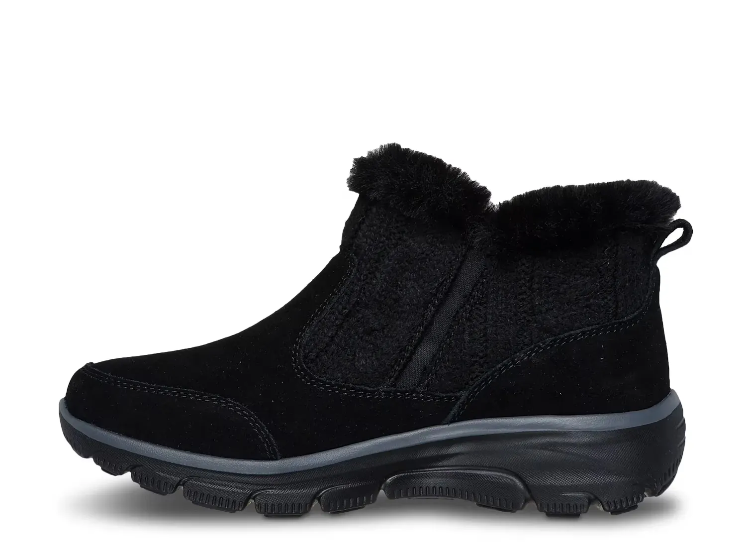 Ботинки женские Skechers Easy Going с увеличенной полнотой, черный — фото 4