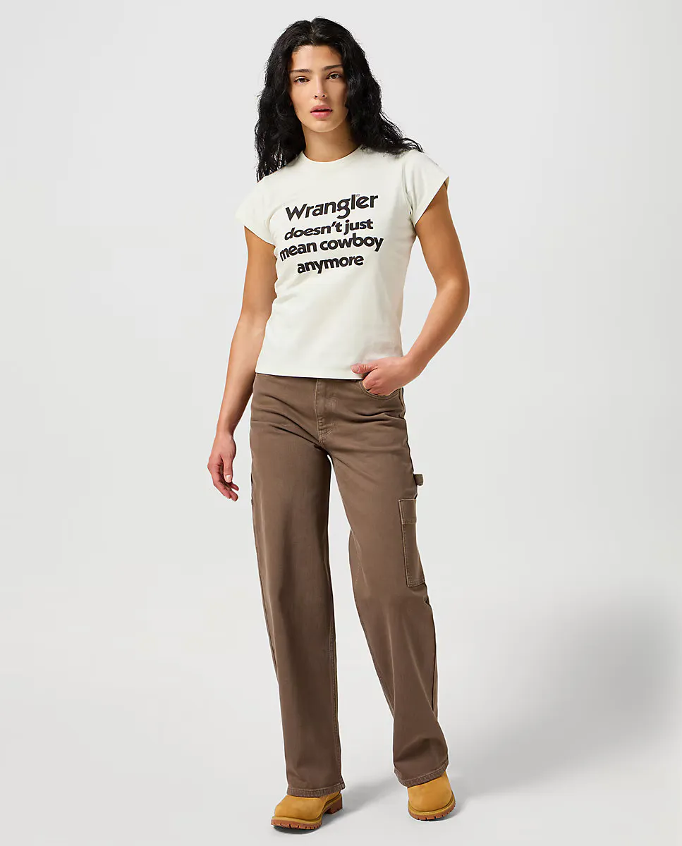

Женские прямые брюки с карманами-карго из однотонной ткани Wrangler, коричневый