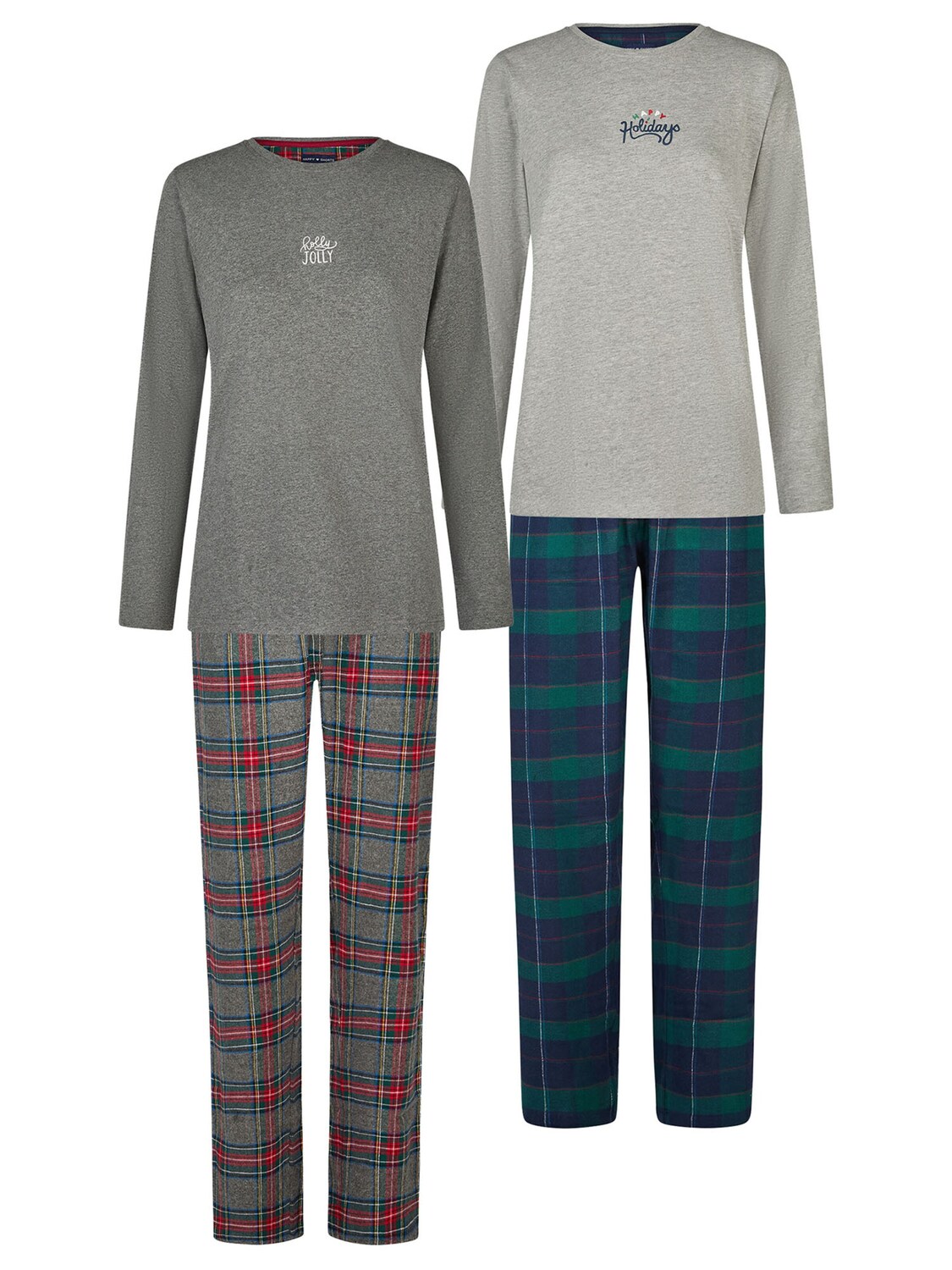 

Happy Shorts Пижама 'Christmas' в темно-синем, сером