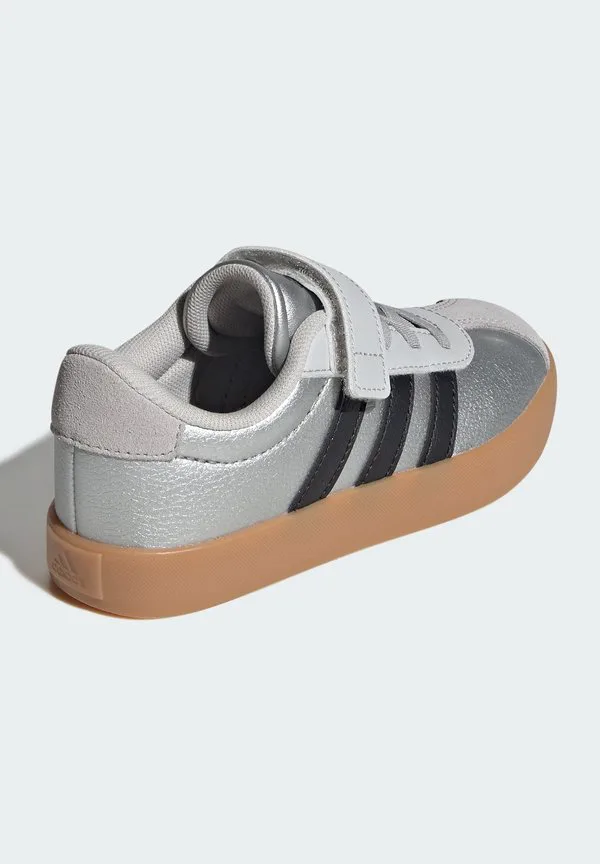Детские туфли vl court 3.0 el c Adidas Sportswear, Silver Metallic Core Black Light Solid Grey — фото 4