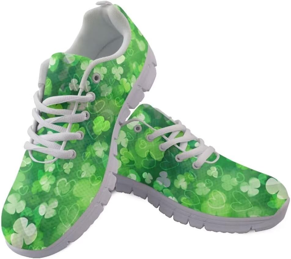 

Кроссовки Jeiento Fashion ко Дню Святого Патрика для женщин и мужчин, противоскользящие, для бега и тенниса на улице, дышащие сетчатые, удобные для путешествий и повседневной ходьбы, зеленый