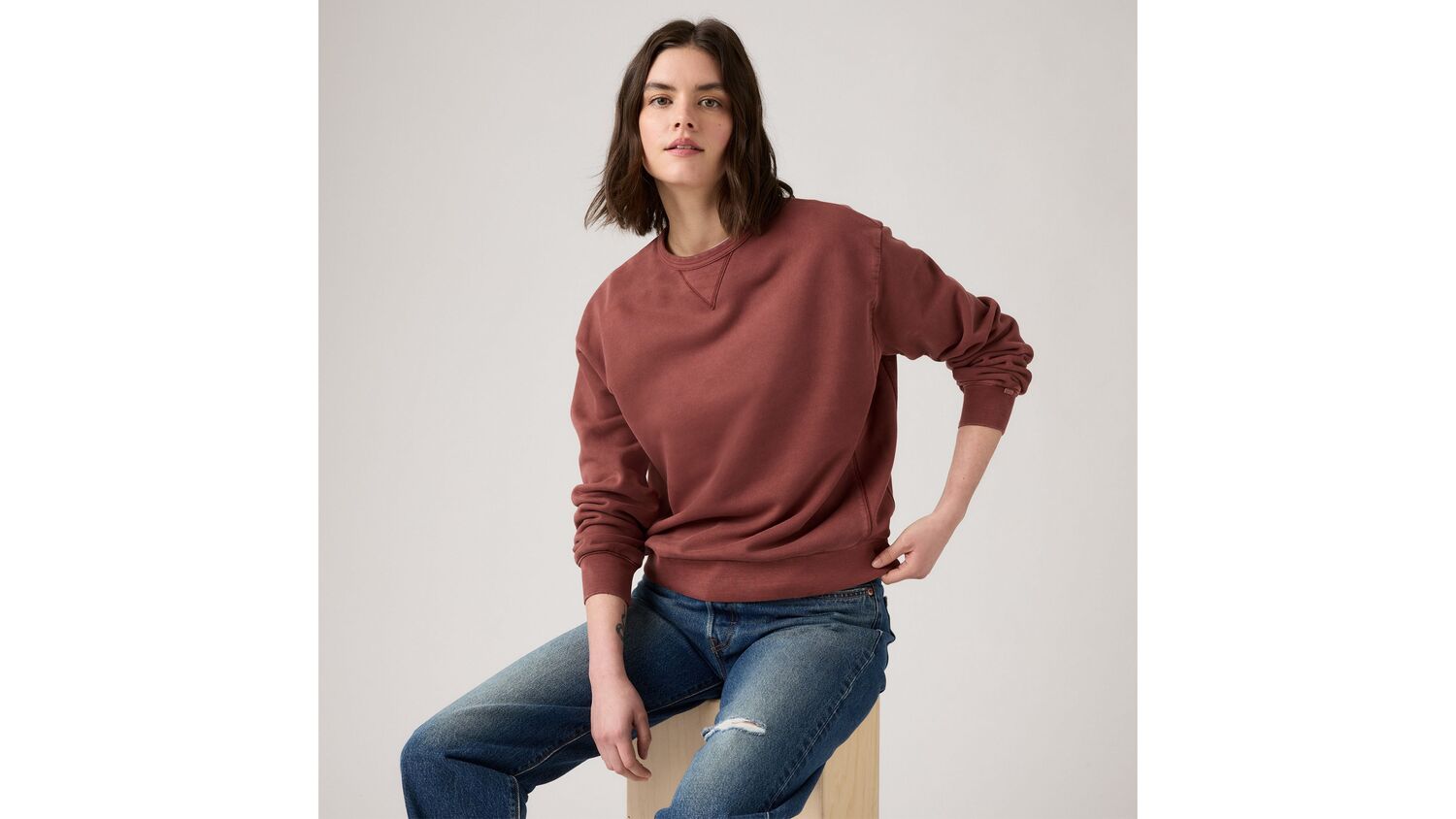 

Толстовка Heritage с круглым вырезом Levi's, Andorra - Red