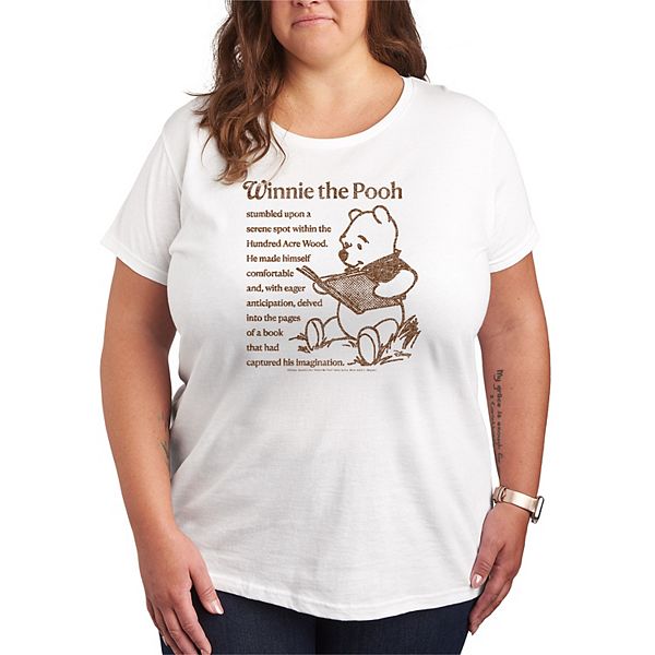 

Футболка с принтом Plus size Winnie the Pooh читает книгу Disney, White