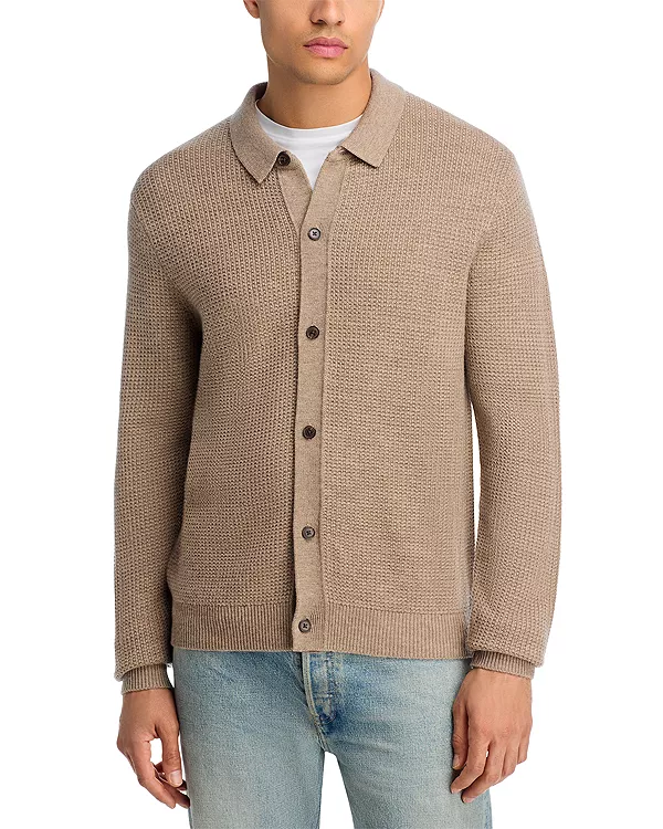 

Кардиган с воротником из мериносовой шерсти Madewell, бежевый