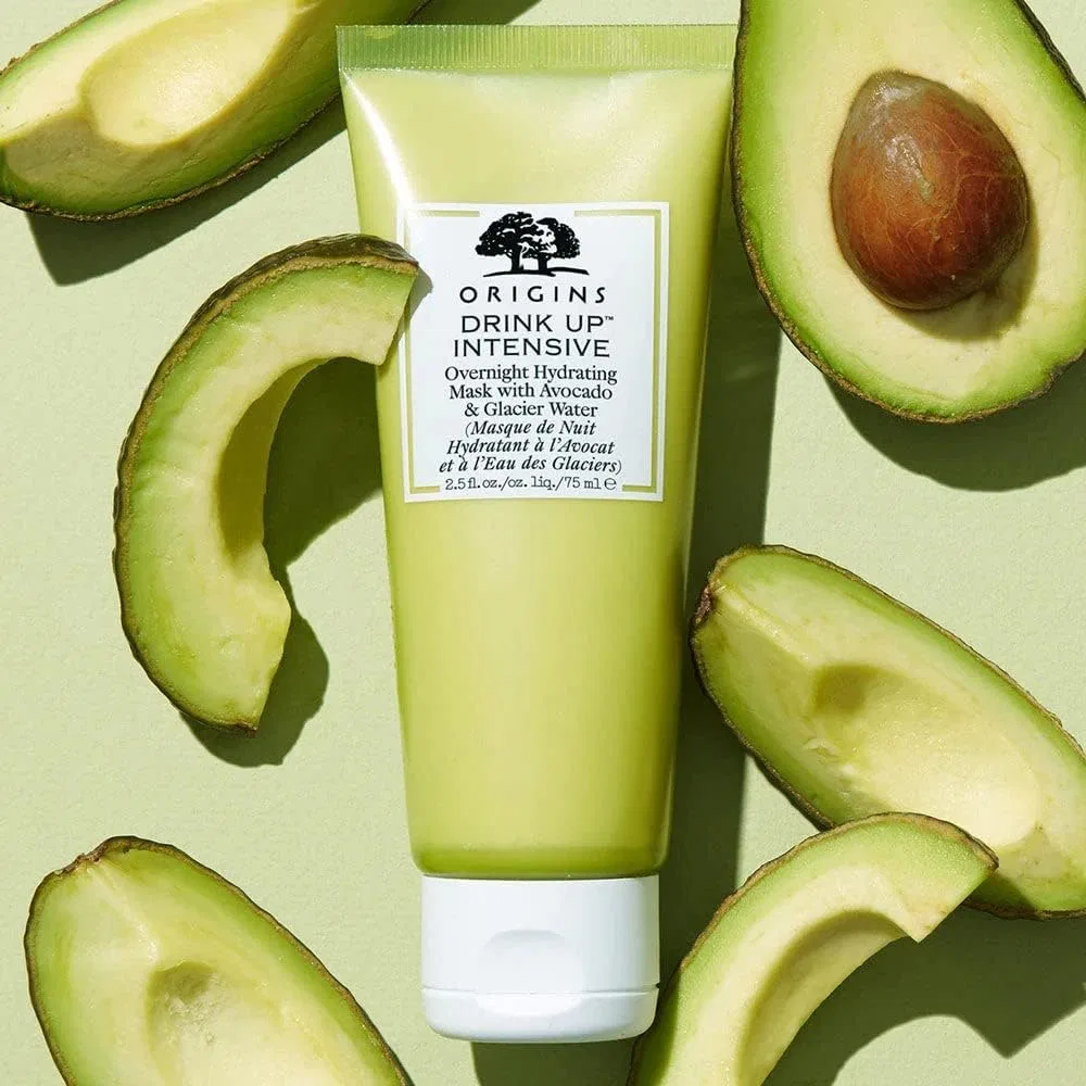 Маска для лица Origins — Drink Up Intensive Overnight Hydrating Mask с авокадо и ледниковой водой, 75 мл — фото 4