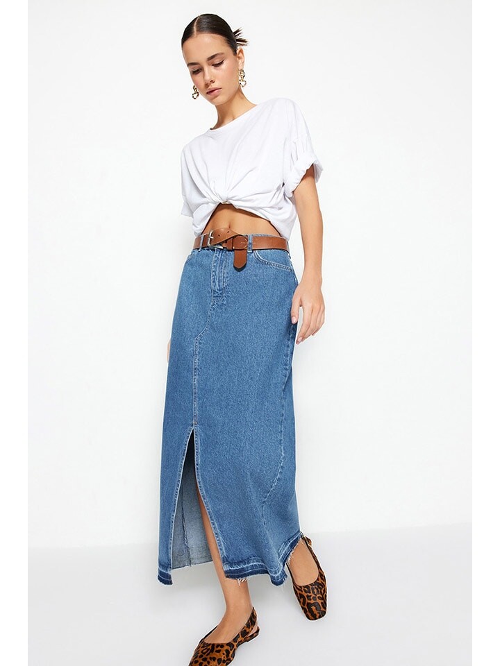

Длинная юбка trendyol Jeans, синий