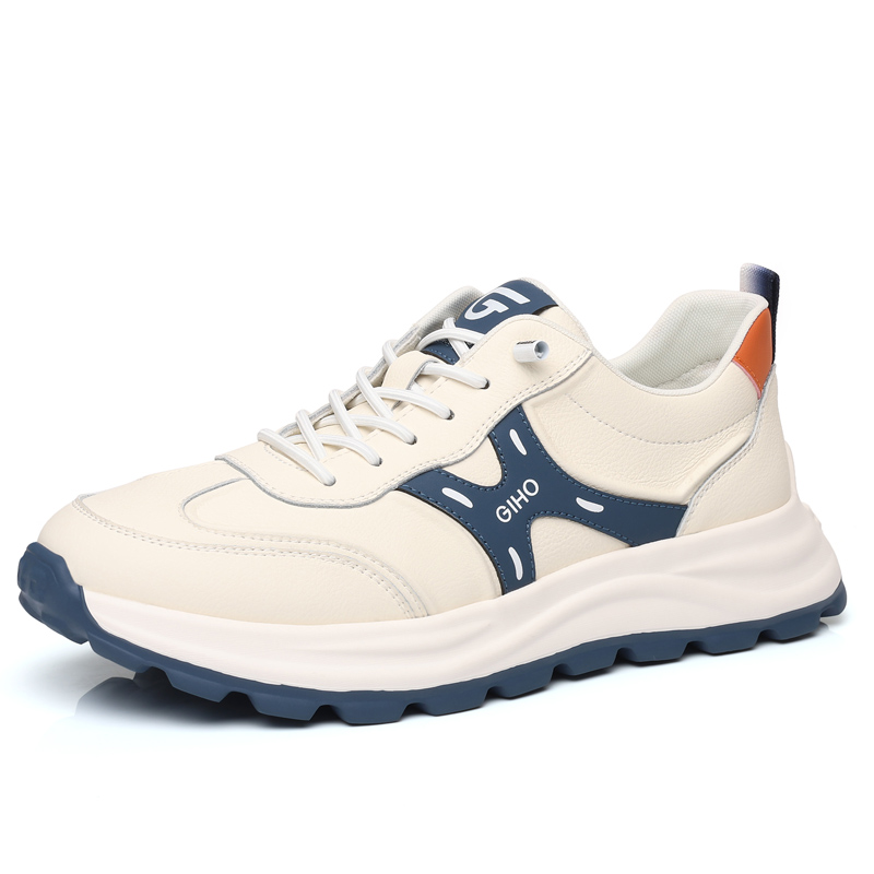 

GIHO Дышащие низкие повседневные кроссовки мужские бело-голубые, цвет White Blue