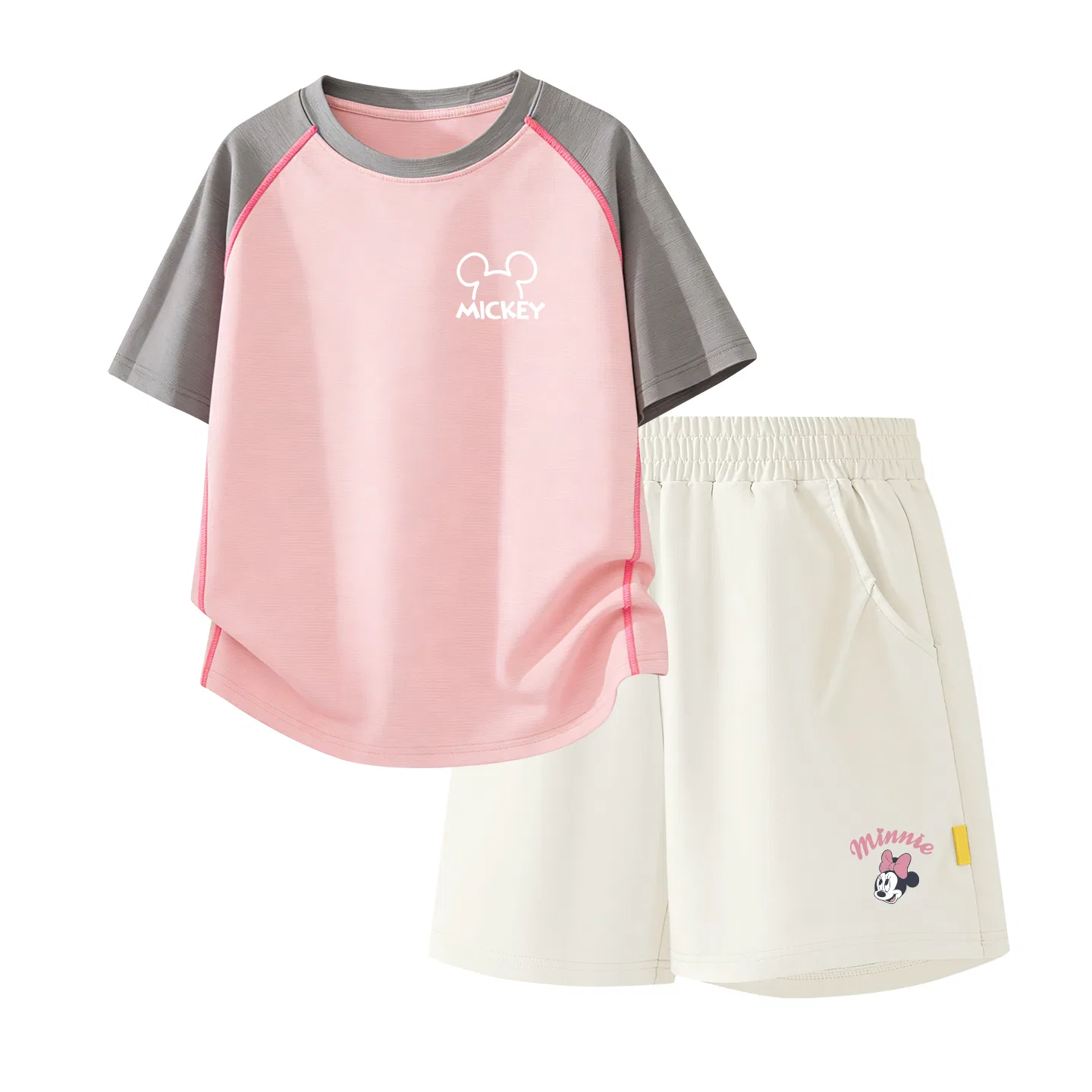 Детский спортивный костюм Casual Sportswear 2 Piece Set Disney, Thick Board Line K Gray Pink+K Upward Eye Right Lower Mist White