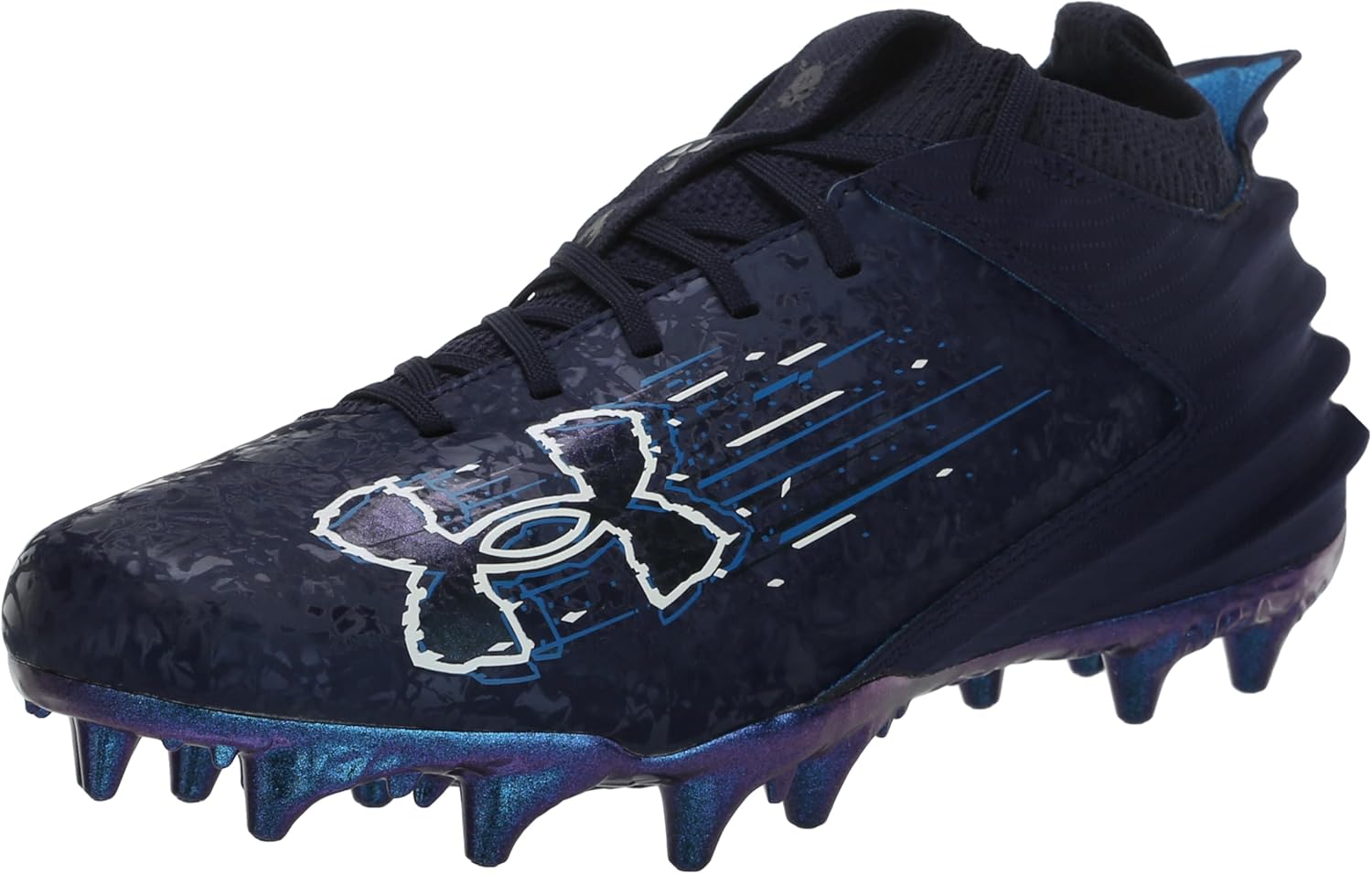 

Under Armour мужские футбольные бутсы Blur Smoke Suede 2.0 Mc, (401) Midnight Navy/Photon Blue/Midnight Navy
