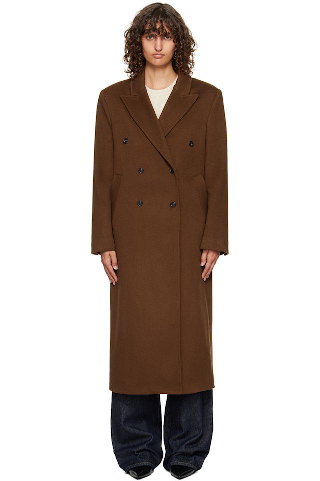 

Роско двубортное длинное пальто Loulou De Saison, коричневый