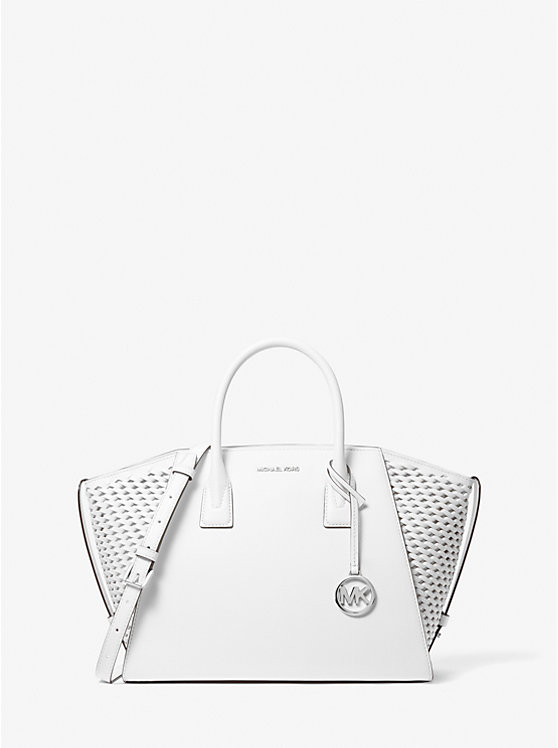 

Большая плетеная сумка Avril Michael Kors, белый