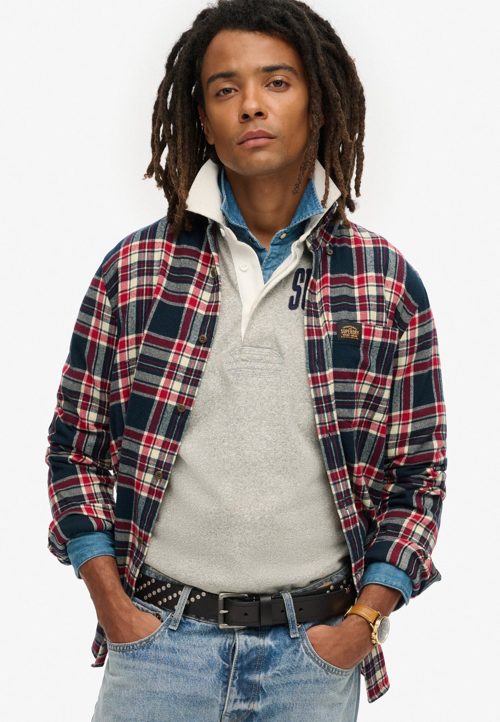

Ремень BRANDED BUCKLE GOODS Superdry, черный
