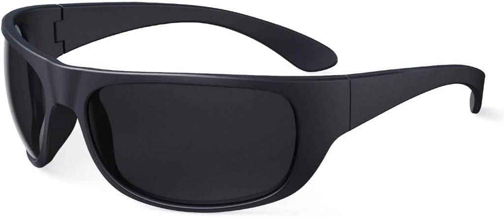 

Солнцезащитные очки Bloomoak Super Dark Lens Black с поляризованными линзами | Спортивные солнцезащитные очки с обтекаемой формой, унисекс | UV400 | CAT 4 | Для людей с фотофобией, Black / Dark (95% Light Blocking) / Large Size