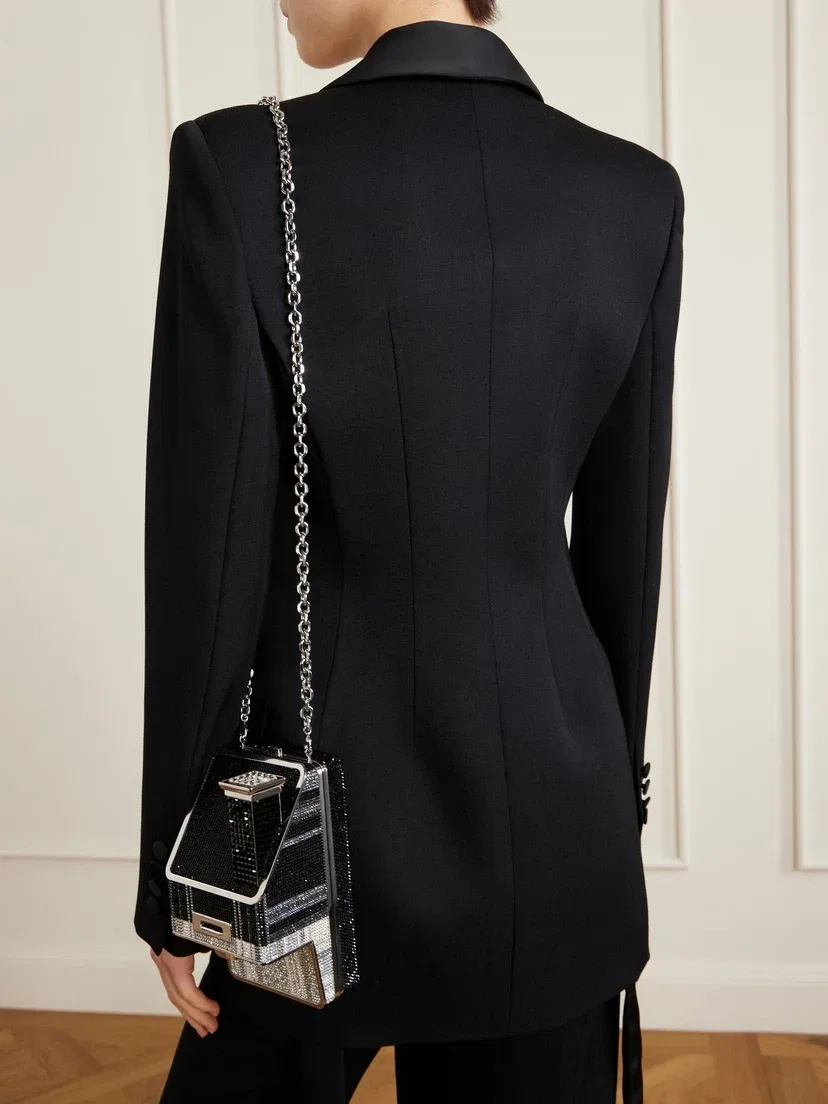Серебристый клатч Image, украшенный кристаллами JUDITH LEIBER COUTURE, мультицвет — фото 2