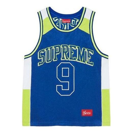 

Спортивная футболка terry basketball jersey 'blue green' Supreme, синий