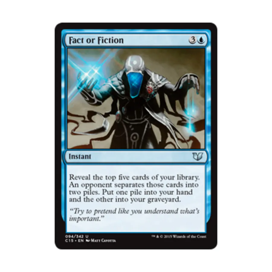 

CCG Факт или вымысел (U), MTG - Commander 2015