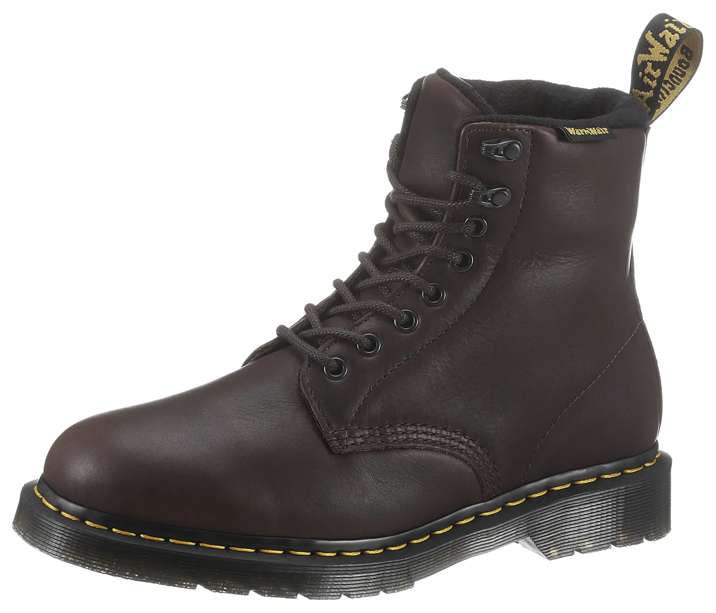 

Ботинки на шнуровке DR. MARTENS "1460 PASCAL 8 EYE BOOT" с контрастным рантовым швом, коричневый